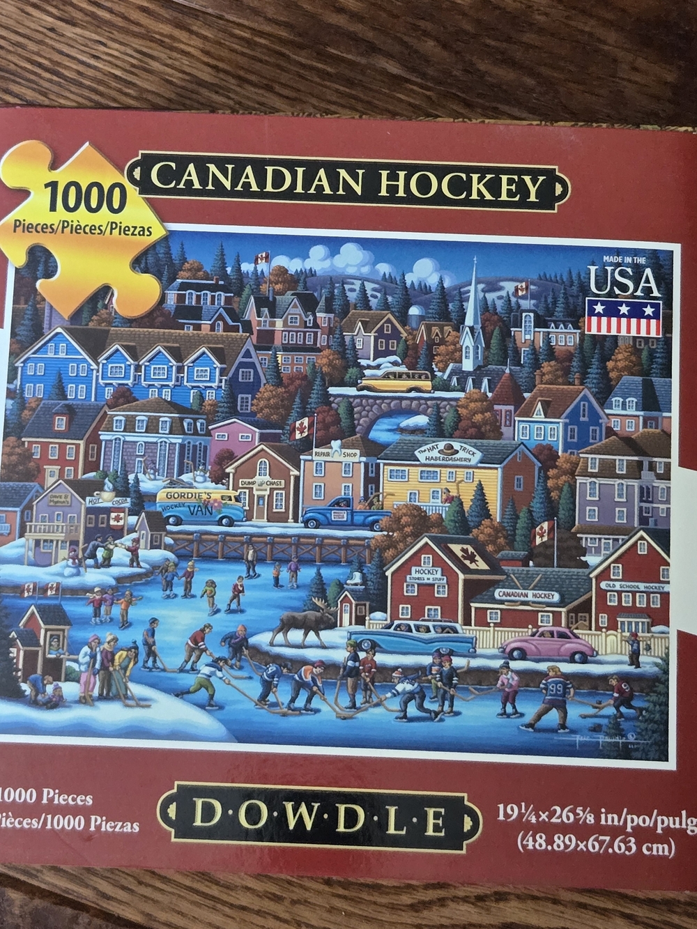 Dowdle Canadian Hockey 1000-Piece Jigsaw Puzzle - Red
